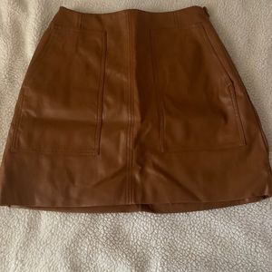 Faux leather skirt